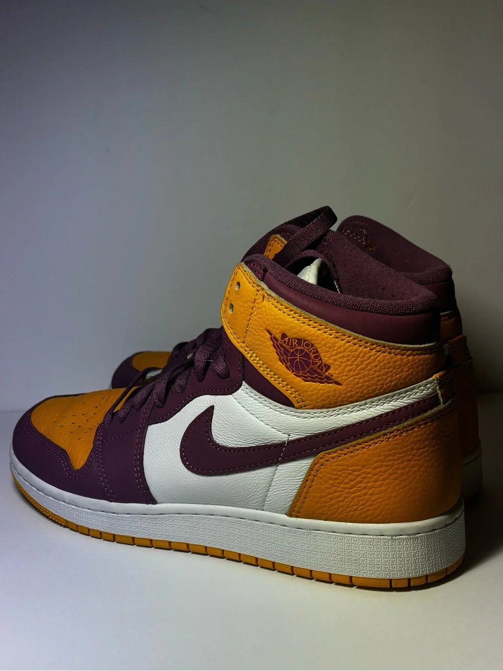 Boys Jordan High-Top Sneakers- Purple, Yellow, White💛 used but great condition!